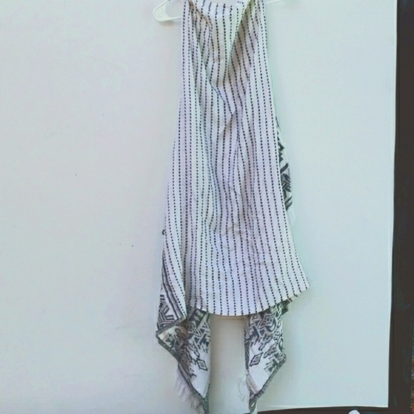 Lane Bryant Indian Cotton Scarf Print Waterfall Vest One Size Fits Most - Picture 5 of 7